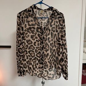 Cheetah Print Blouse
